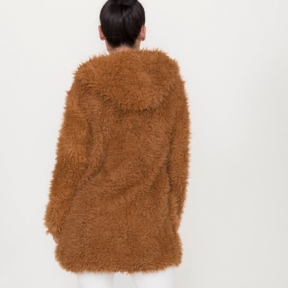 Softest Faux Fur Hooded Teddy Bear Jacket - Picture 3 of 5